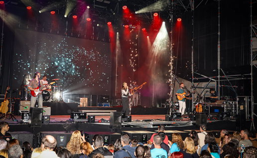 The concert stage.