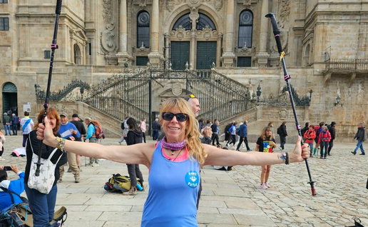 Paula reaches her final destination after 790 km walk for PAWS-PATAS animal charity.