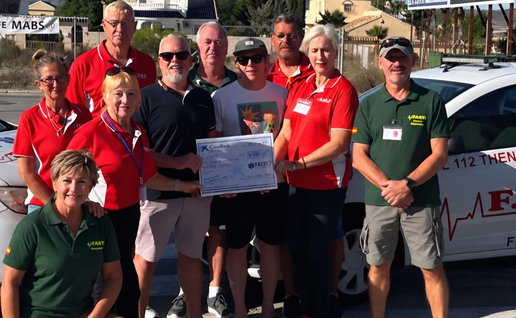 The presentation of the cheque.