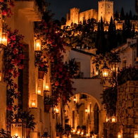 Candlelit night in old Almuñecar.