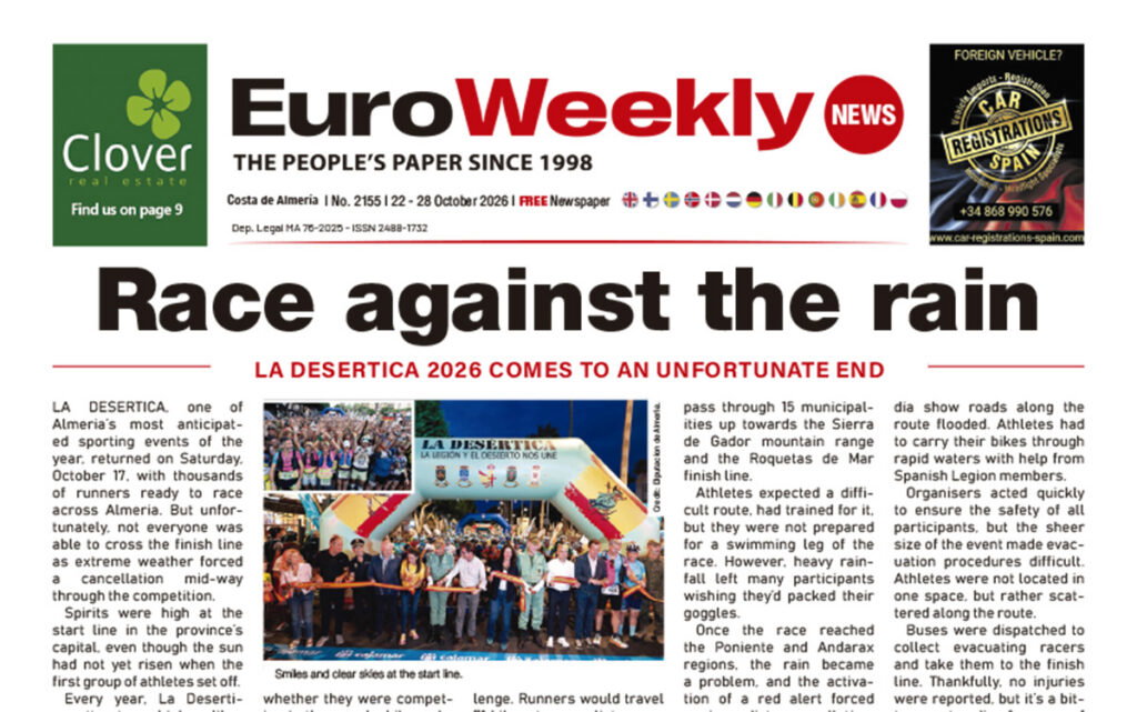 Costa de Almeria newspaper 22 - 28 Oct 2026