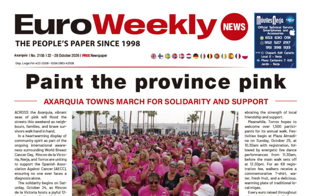 Axarquia newspaper 22 - 28 Oct 2026