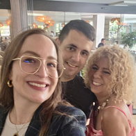 Anne Grelle of Les Roches wth Javi photographer