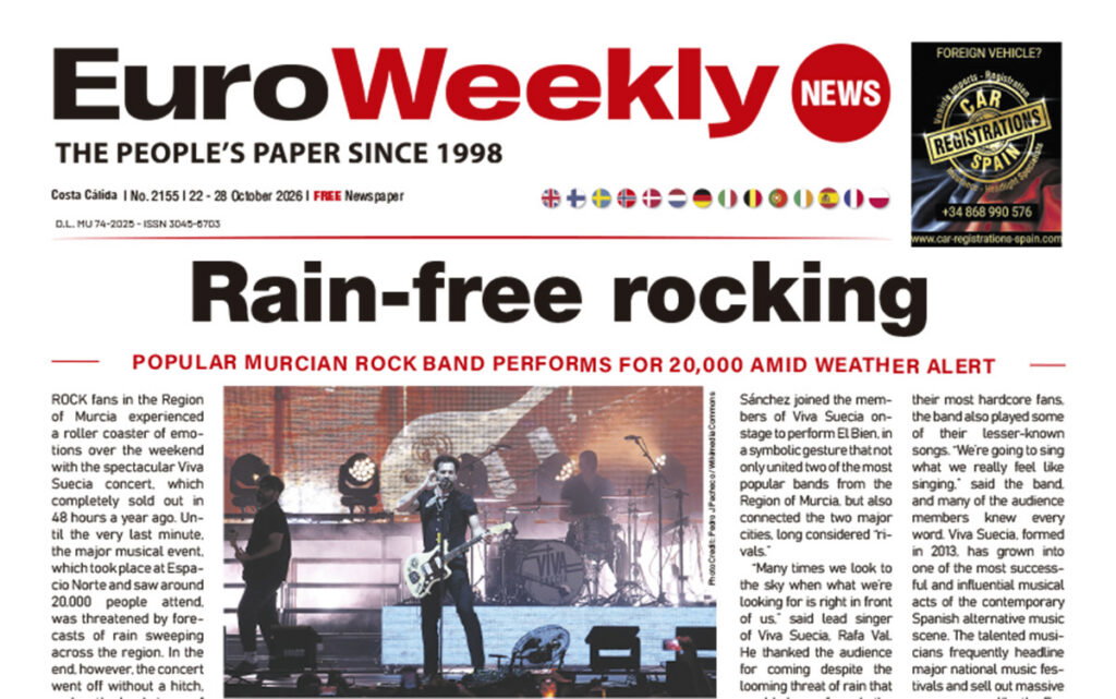 Costa Calida newspaper 22 - 28 Oct 2026