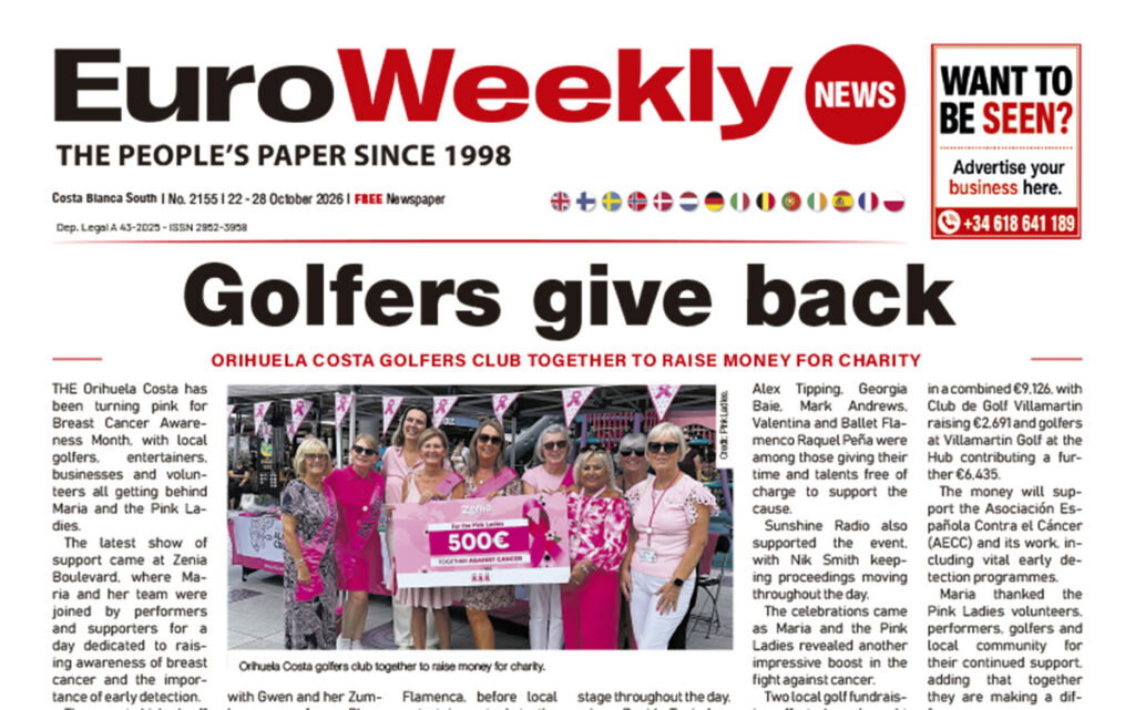 Costa Blanca South newspaper 22 - 28 Oct 2026