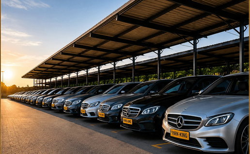 View of Airport Parking at Alicante airport for Park-King valet service