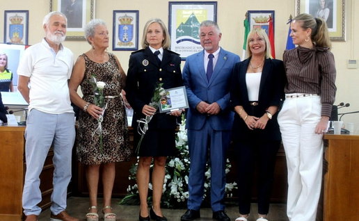 At the awards ceremony.