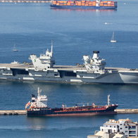 HMS Queen Elizabeth drops by Gibraltar.
