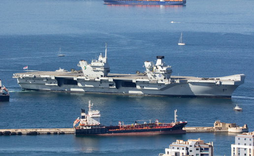 HMS Queen Elizabeth drops by Gibraltar.