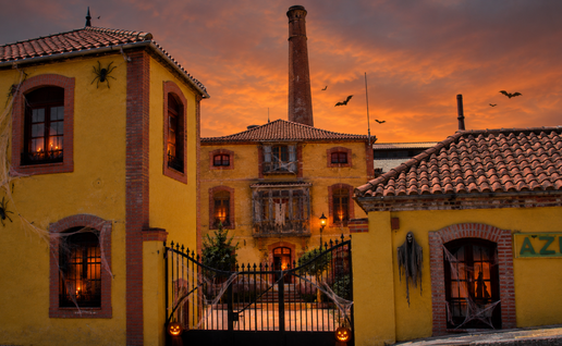 Halloween at the old Pilar factory.