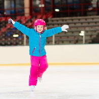 Kid on ice rink