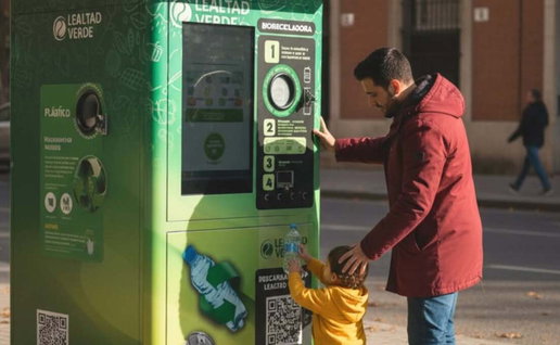 Lealtad verde smart recycling point