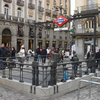 The metro station.