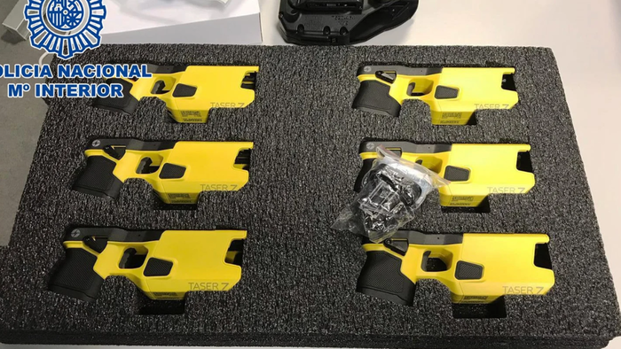 Truck carrying hundreds of police weapons targeted