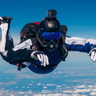 Pancho Campo skydiving