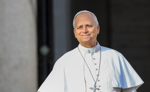 Pope Leo XIV addresses pilgrims gathered in St Peter's Square during the Jubilee of the Poor in November 2025.