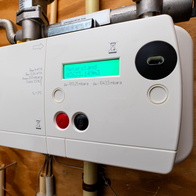 Electronic gas meter with a digital reader