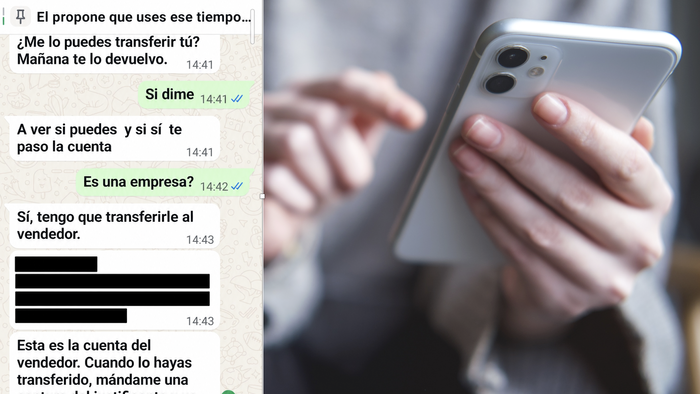 One of the message interactions