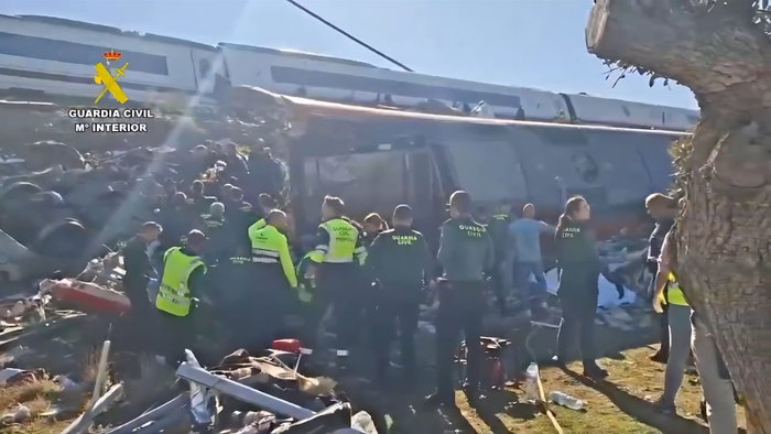 Spain high-speed train crash: Two carriages plunge down embankment as emergency crews rush to scene