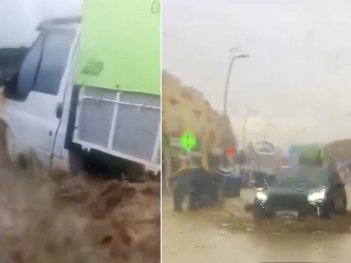 Floods cover El Ejido in Almeria.