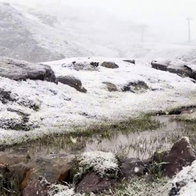 First snow of the season in Sierra Nevada.