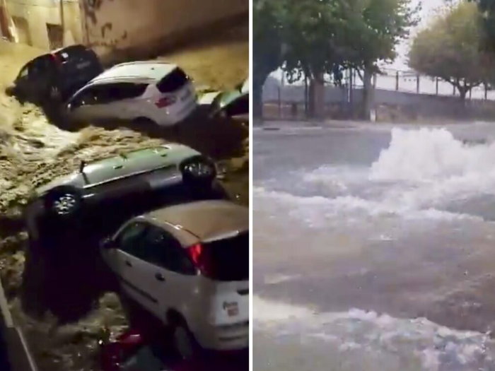 Floods chaos in Els Poblets.