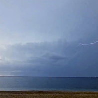 Lightning strikes Almeria coast