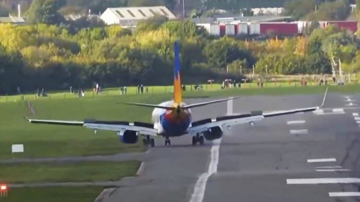 Bumpy landing at Birmingham for Jet2 passengers.