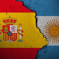 Spain and Argentina flags