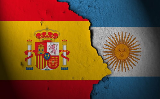 Spain and Argentina flags
