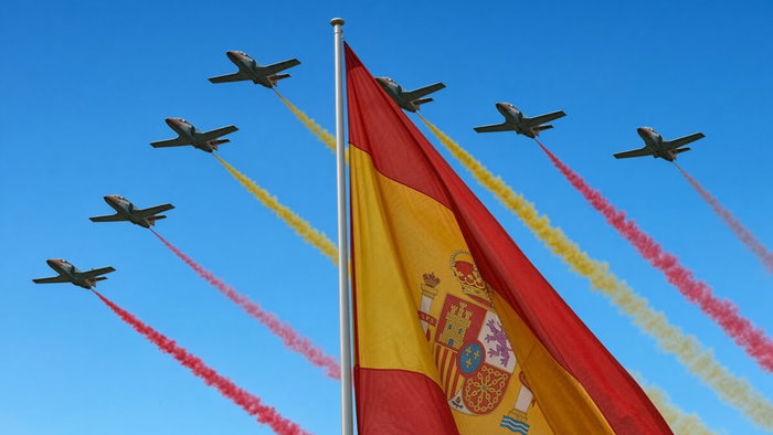 Spain's traditional military fly-past
