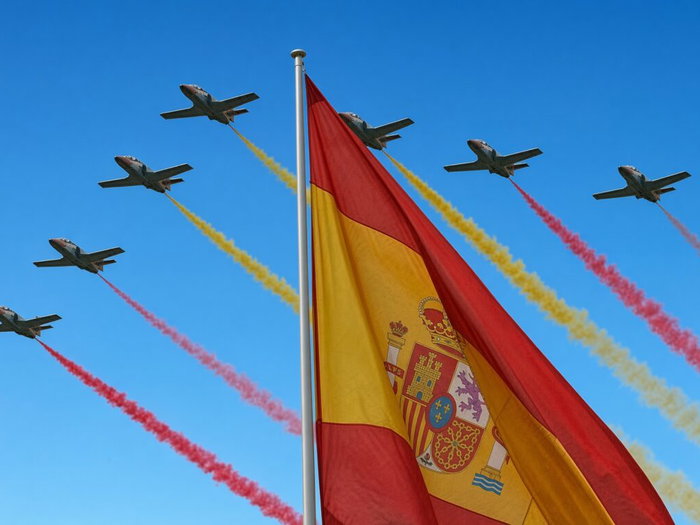 Spain's traditional military fly-past