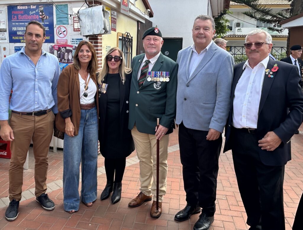 Ana Mata and Mario Bravo salute British Legion