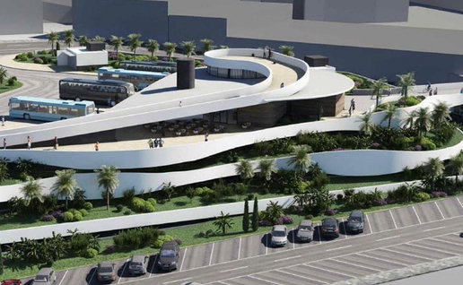 Projected image of Nerja's new parking facilities