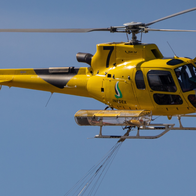 Helicopter removes old power lines near Spain’s Montgó Natural Park