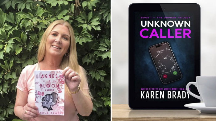 Karen Brady and her new novel.