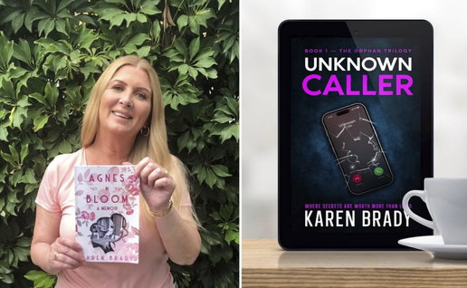 Karen Brady and her new novel.