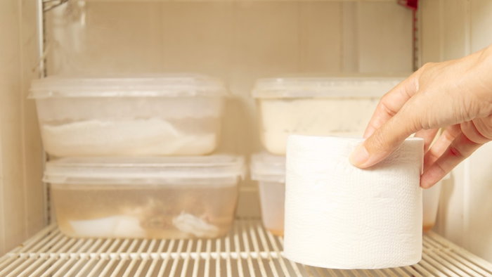 loo roll in fridge