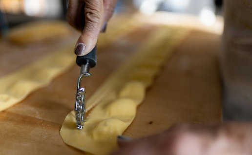 Making pasta.