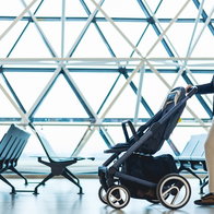 mother and baby at airport