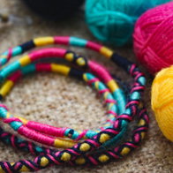 Friendship bracelets.