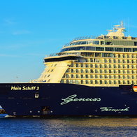 Tui cruise ship Mein Schiff 3 arriving into port