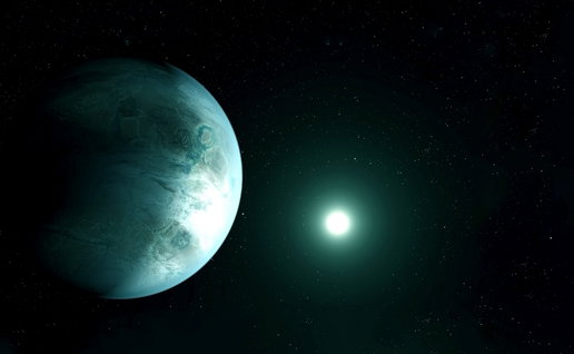 Green,Exoplanet,In,Deep,Space.,Elements,Of,This,Image,Furnished