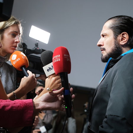 Rafael Armargo questioned by press