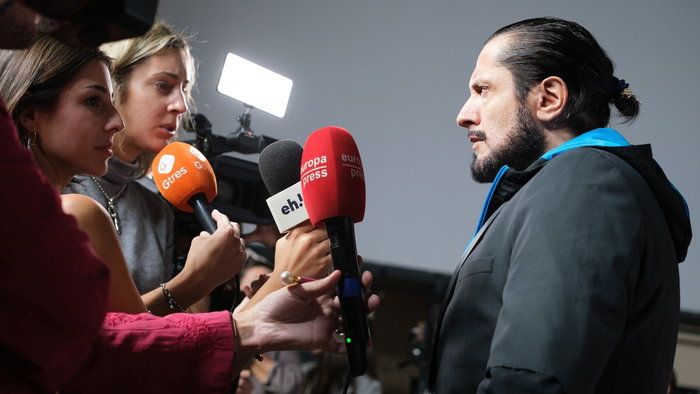 Rafael Armargo questioned by press