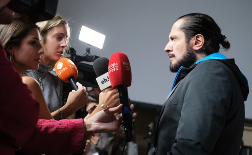 Rafael Armargo questioned by press