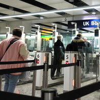 passport control in UK airport