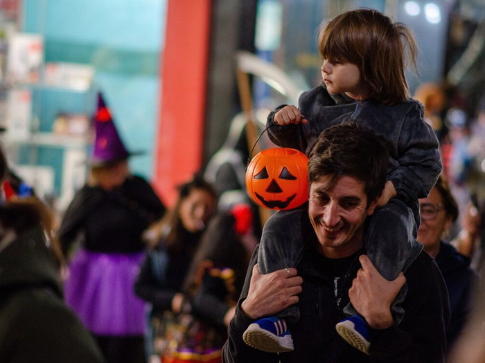 Halloween celebrations in Luarca, Spain.