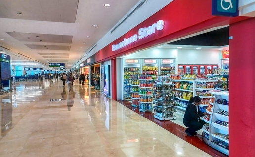 Convenience store inside an international airport