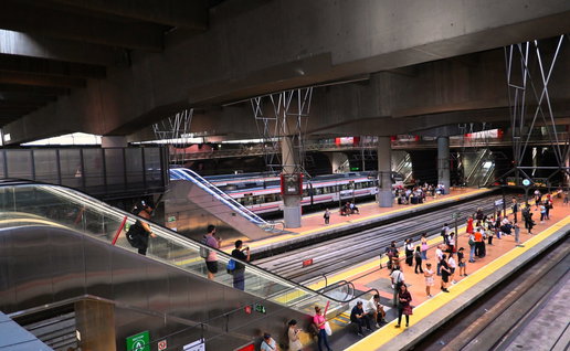 Photo Of The Interior Of Atocha Station In Madrid Spain.
